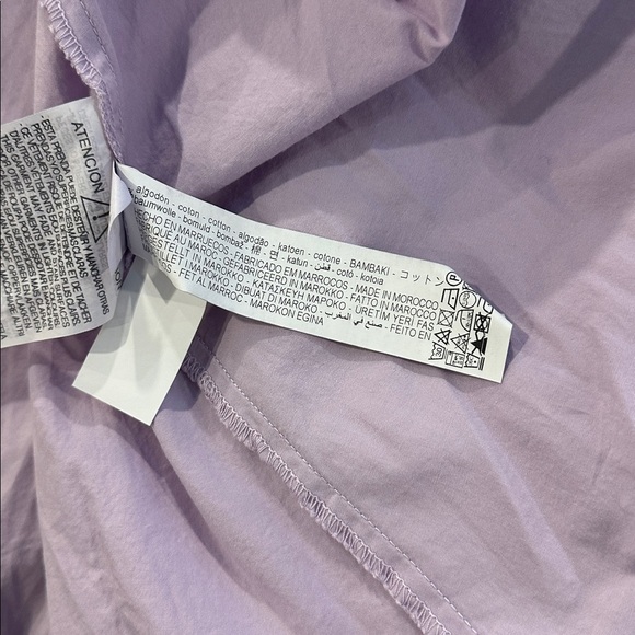 NEW Zara Pastel Lilac Purple Sleeveless Mini Dress Ruffles Tie Boho Cotton XL - Picture 7 of 8